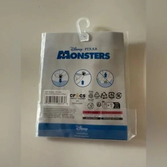 NWT DISNEY PIXAR Monsters, Inc. 5 Pack CROC CHARMS - Picture 6 of 7
